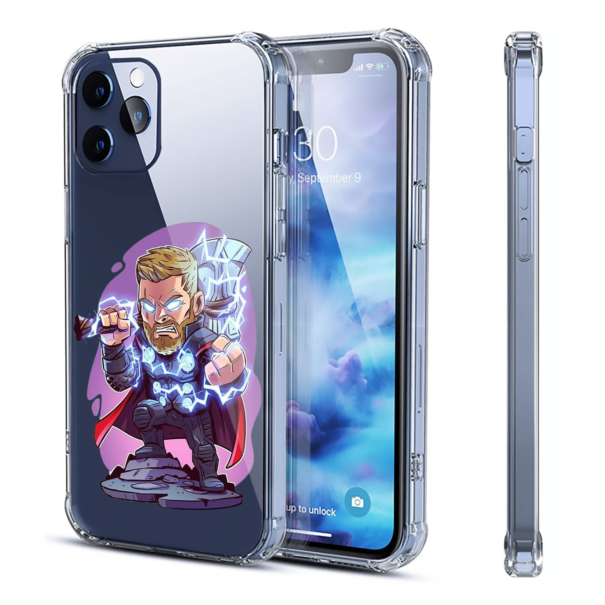（画像用） アベンジャーズ The Avengers 【iPhone 12シリーズ対応】透明スマホケース（クリアソフトケース）